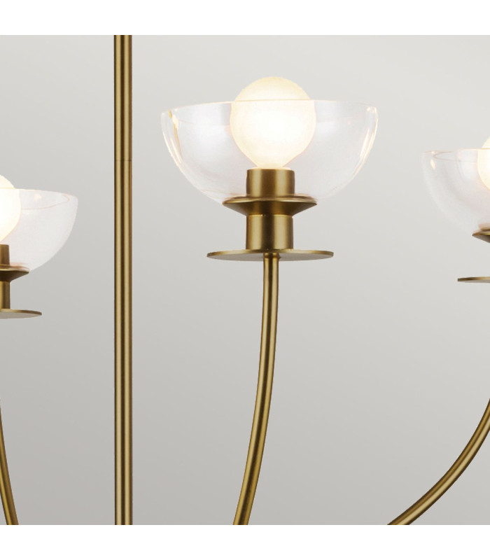 Alora Mood Sylvia Multi Arm Pendant Ceiling Light Contemporary Brushed Gold 4x E14-5