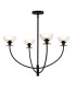 Alora Mood Sylvia Multi Arm Pendant Ceiling Light Contemporary Matt Black 4x E14-1