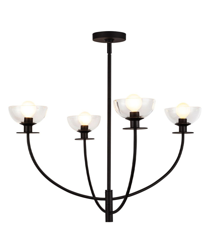 Alora Mood Sylvia Multi Arm Pendant Ceiling Light Contemporary Matt Black 4x E14-1