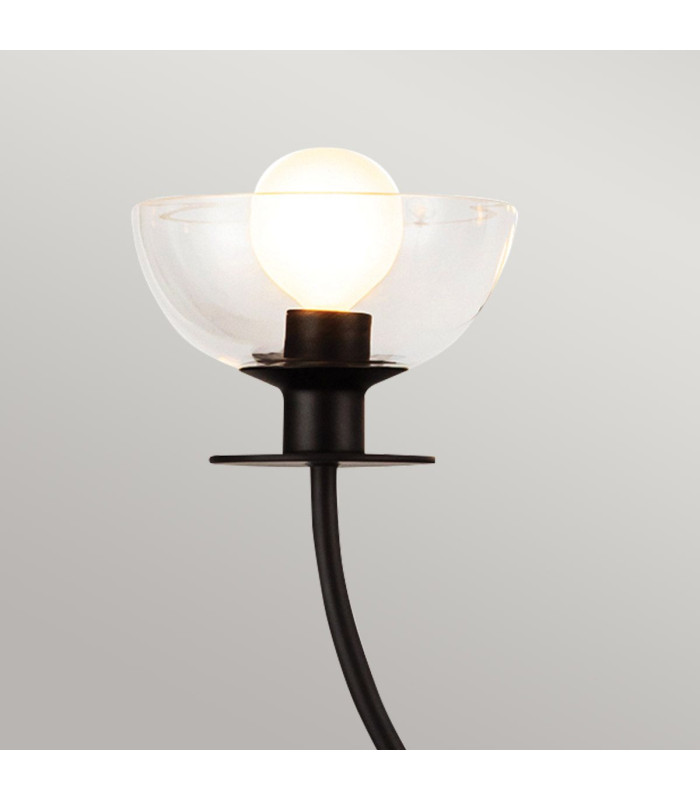 Alora Mood Sylvia Multi Arm Pendant Ceiling Light Contemporary Matt Black 4x E14-4