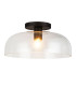 Alora Mood Sylvia Bowl Semi Flush Ceiling Light Contemporary Matt Black 1x E27-1