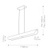Hinkley Arco LED Bar Pendant Ceiling Light Contemporary Black Oxide 3000k-3