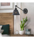 Hinkley Arti Dome Wall Lamp Contemporary Black Black Rattan Shade 1x E27-2