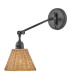 Hinkley Arti Dome Wall Lamp Contemporary Black Natural Rattan Shade 1x E27-5