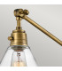 Hinkley Arti Dome Wall Lamp Contemporary Heritage Brass Clear Glass Shade 1x E27-4