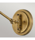 Hinkley Arti Dome Wall Lamp Contemporary Heritage Brass Clear Glass Shade 1x E27-6