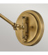 Hinkley Arti Dome Wall Lamp Contemporary Heritage Brass Natural Rattan Shade 1x E27-4