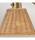 Hinkley Arti Dome Wall Lamp Contemporary Heritage Brass Natural Rattan Shade 1x E27-5