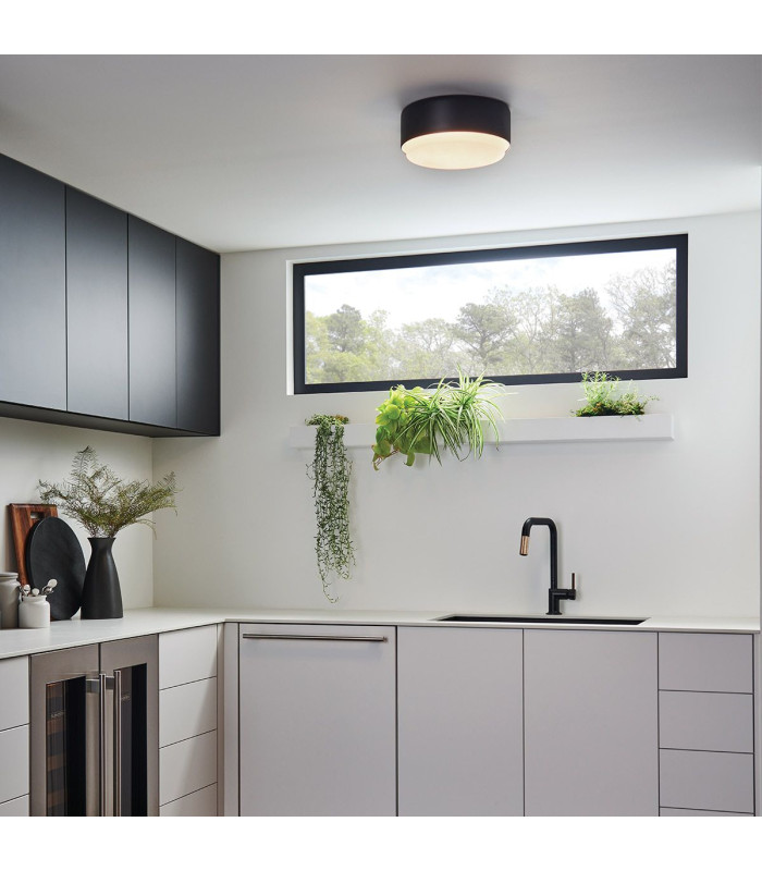 Hinkley Cedric Cylindrical Ceiling Light Contemporary Black 2x E27-2