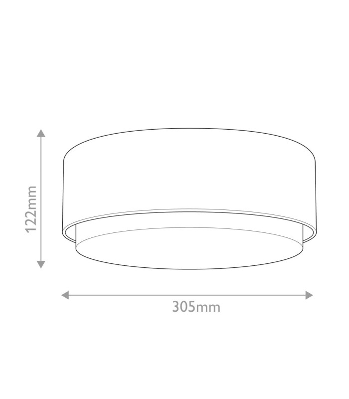 Hinkley Cedric Cylindrical Ceiling Light Contemporary Lacquered Brass 2x E27-3
