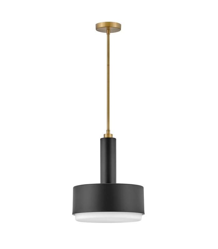 Hinkley Cedric Cylindrical Pendant Ceiling Light Contemporary Black 2x E27-1