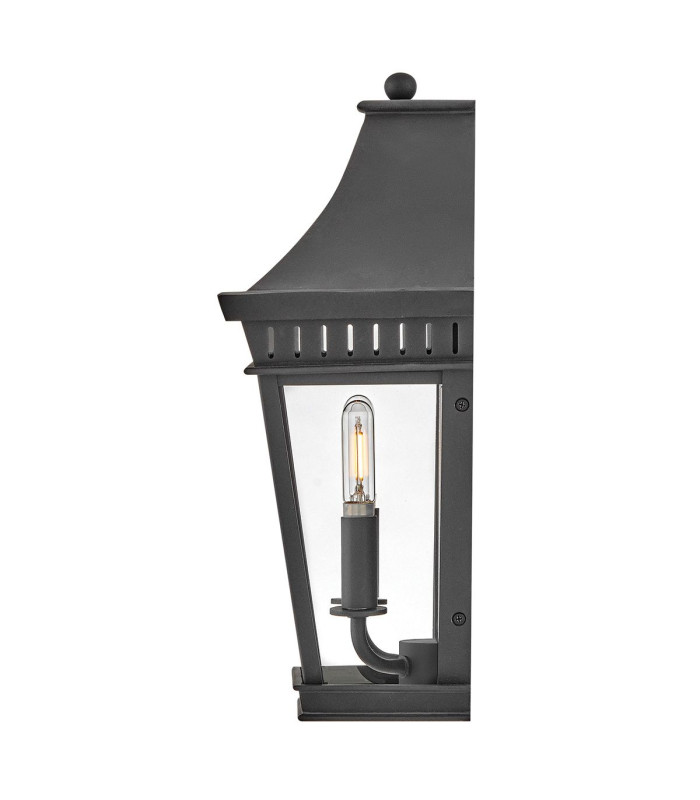 Hinkley Chapel Hill Outdoor Wall Lantern Traditional Museum Black IP44 2x E14-5