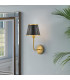 Hinkley Clarke Wall Lamp with Shade Contemporary Warm Brass Black Metal Shade 1x E27-2