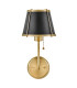 Hinkley Clarke Wall Lamp with Shade Contemporary Warm Brass Black Metal Shade 1x E27-4