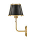 Hinkley Clarke Wall Lamp with Shade Contemporary Warm Brass Black Metal Shade 1x E27-5