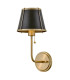 Hinkley Clarke Wall Lamp with Shade Contemporary Warm Brass Black Metal Shade 1x E27-6