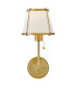 Hinkley Clarke Wall Lamp with Shade Contemporary Darkened Brass Ivory Linen Shade 1x E27-4