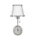 Hinkley Clarke Wall Lamp with Shade Contemporary Polished Nickel White Metal Shade 1x E27-4