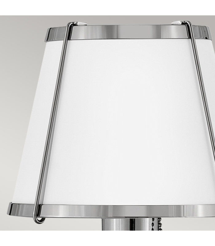 Hinkley Clarke Wall Lamp with Shade Contemporary Polished Nickel White Metal Shade 1x E27-6