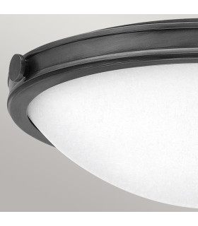 Hinkley Collier Flush Ceiling Light Contemporary Black Oxide 3x E27-2