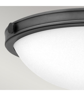 Hinkley Collier Flush Ceiling Light Contemporary Black Oxide 2x E27-2
