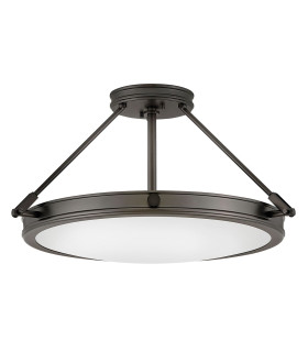 Hinkley Collier Cylindrical Ceiling Light Contemporary Black Oxide 4x E14-1