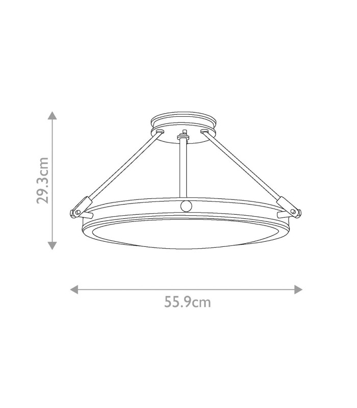 Hinkley Collier Cylindrical Ceiling Light Contemporary Black Oxide 4x E14-3