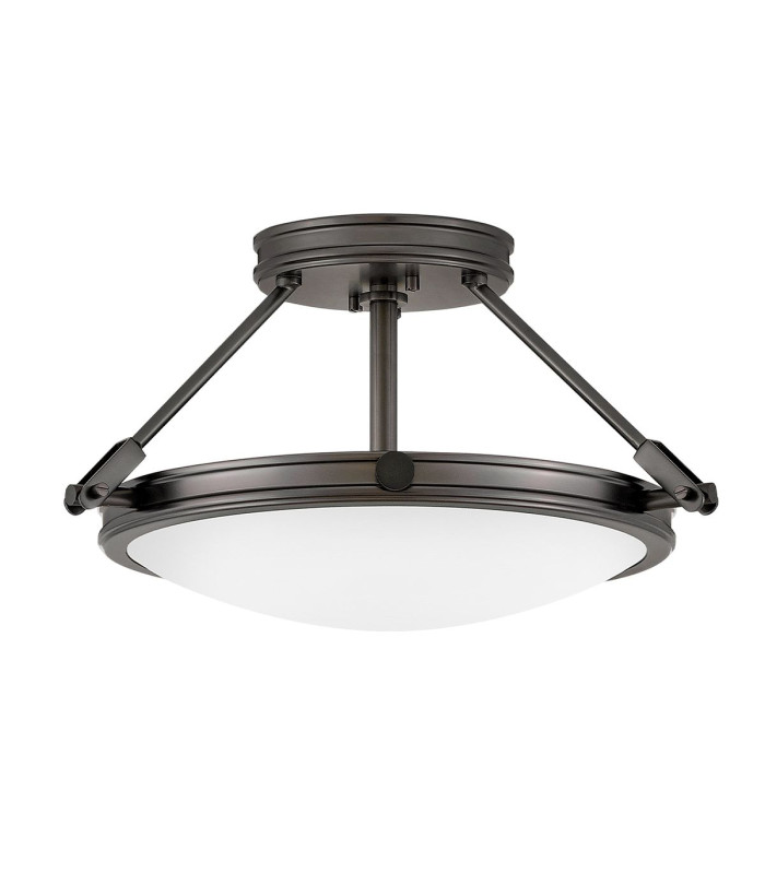 Hinkley Collier Cylindrical Ceiling Light Contemporary Black Oxide 3x E14-1