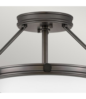 Hinkley Collier Cylindrical Ceiling Light Contemporary Black Oxide 3x E14-2