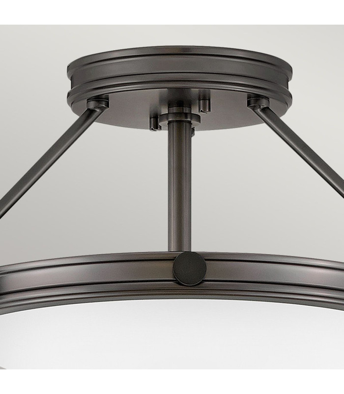 Hinkley Collier Cylindrical Ceiling Light Contemporary Black Oxide 3x E14-2