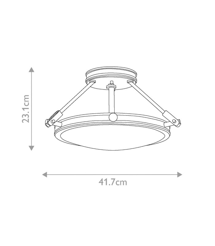 Hinkley Collier Cylindrical Ceiling Light Contemporary Black Oxide 3x E14-3
