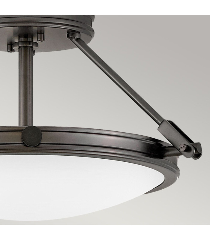 Hinkley Collier Cylindrical Ceiling Light Contemporary Black Oxide 3x E14-4