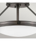 Hinkley Collier Cylindrical Ceiling Light Contemporary Black Oxide 3x E14-5