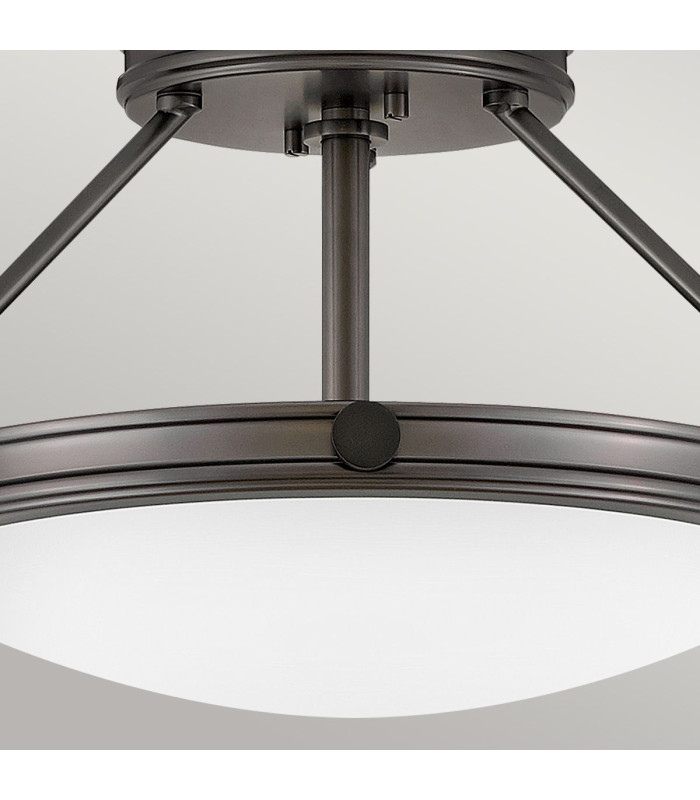 Hinkley Collier Cylindrical Ceiling Light Contemporary Black Oxide 3x E14-5
