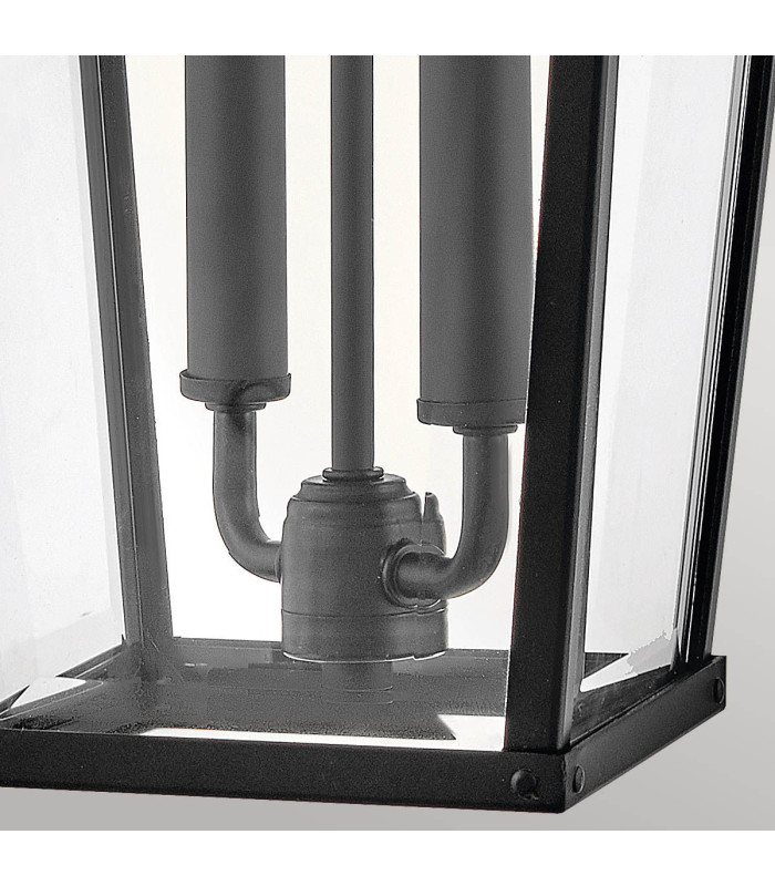 Hinkley Dawson Outdoor Wall Lantern Traditional Black Burnished Bronze accent IP44 2x E14-6