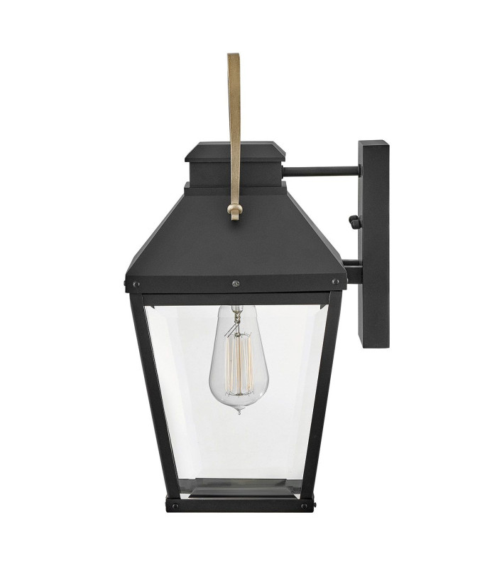 Hinkley Dawson Outdoor Wall Lantern Traditional Black Burnished Bronze accent IP44 1x E27-4
