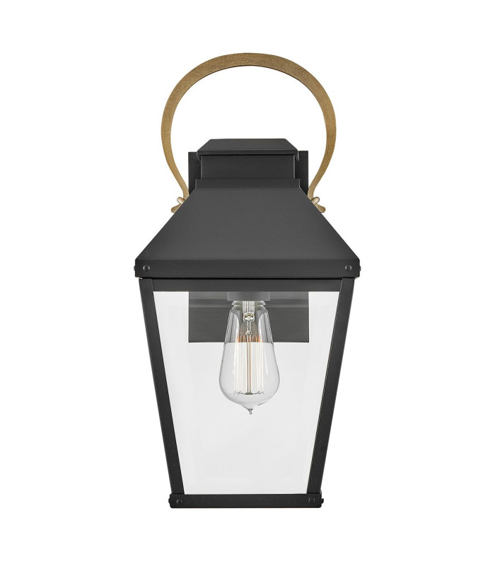 Hinkley Dawson Outdoor Wall Lantern Traditional Black Burnished Bronze accent IP44 1x E27-5