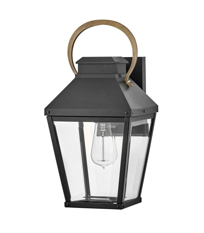 Hinkley Dawson Outdoor Wall Lantern Traditional Black Burnished Bronze accent IP44 1x E27-6