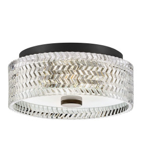 Hinkley Elle Cylindrical Ceiling Light Contemporary Black 2x E27-1