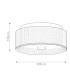 Hinkley Elle Cylindrical Ceiling Light Contemporary Black 2x E27-3