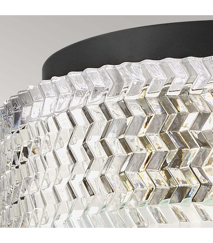 Hinkley Elle Cylindrical Ceiling Light Contemporary Black 2x E27-5