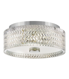 Hinkley Elle Cylindrical Ceiling Light Contemporary Chrome 2x E27-1