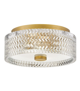 Hinkley Elle Cylindrical Ceiling Light Contemporary Heritage Brass 2x E27-1
