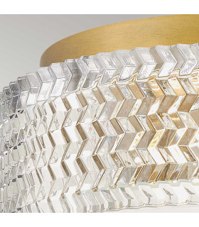 Hinkley Elle Cylindrical Ceiling Light Contemporary Heritage Brass 2x E27-2