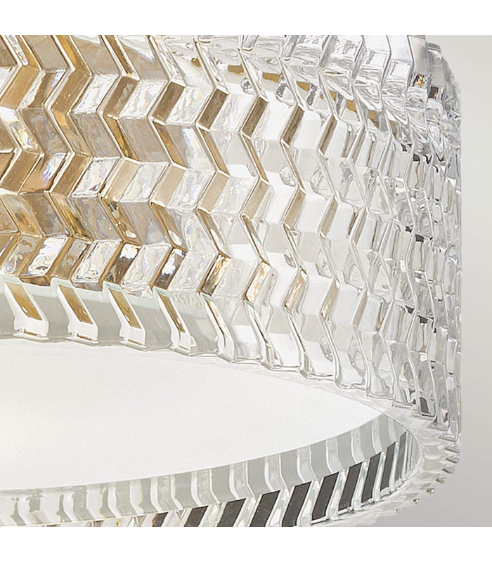 Hinkley Elle Cylindrical Ceiling Light Contemporary Heritage Brass 2x E27-5