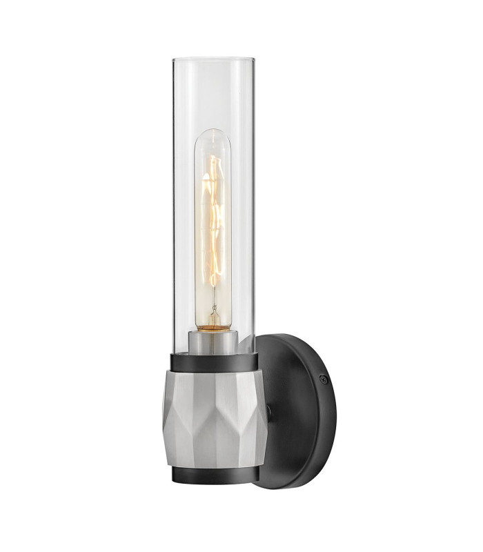 Hinkley Ellison Bathroom Wall Lamp Contemporary Black Brushed Nickel IP44 1x E27-1