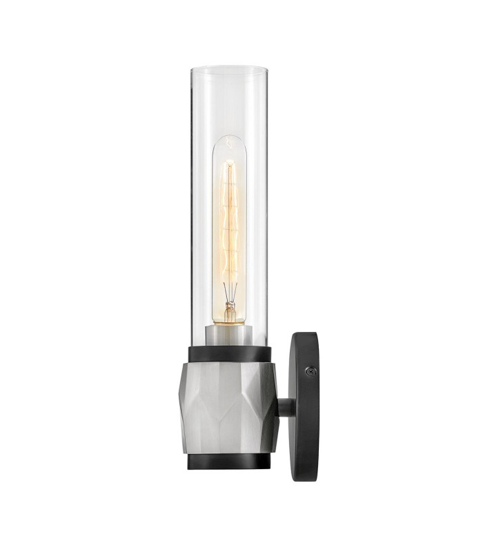 Hinkley Ellison Bathroom Wall Lamp Contemporary Black Brushed Nickel IP44 1x E27-4