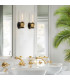 Hinkley Ellison Bathroom Wall Lamp Contemporary Black Heritage Brass IP44 1x E27-2