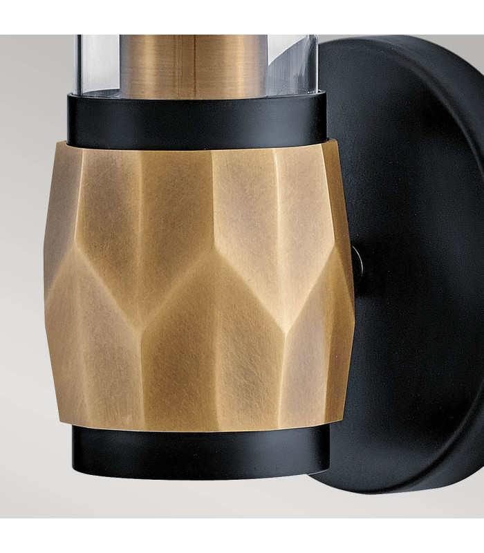 Hinkley Ellison Bathroom Wall Lamp Contemporary Black Heritage Brass IP44 1x E27-5