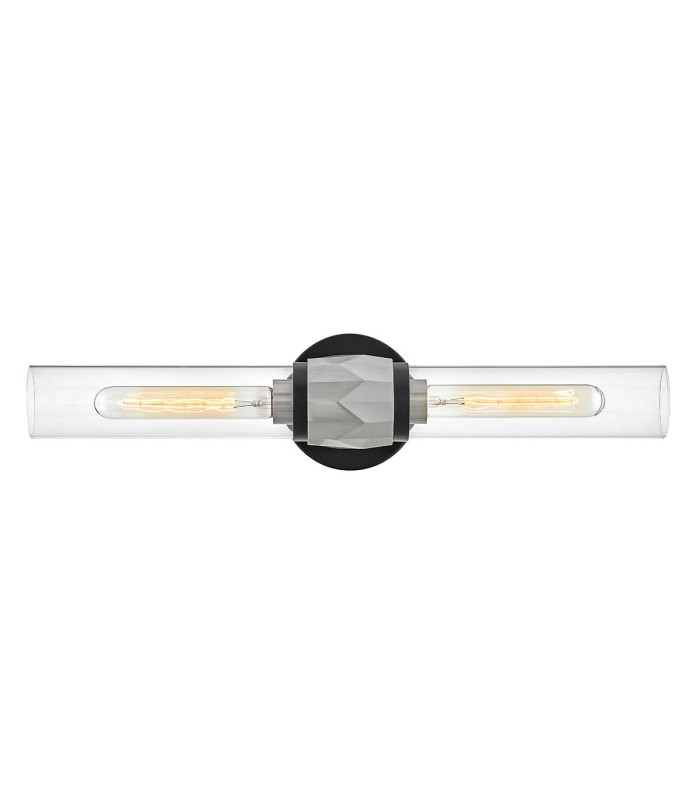 Hinkley Ellison Bathroom Wall Lamp Contemporary Black Brushed Nickel IP44 2x E27-1